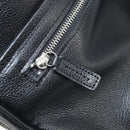 BURBERRY Business Bag Leather Black Silver Auth bs33513-22