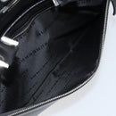 BURBERRY Business Bag Leather Black Silver Auth bs33513-23