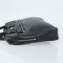 BURBERRY Business Bag Leather Black Silver Auth bs33513-4