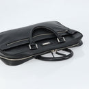 BURBERRY Business Bag Leather Black Silver Auth bs33513-6