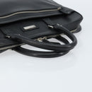 BURBERRY Business Bag Leather Black Silver Auth bs33513-7
