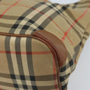 Burberrys Nova Check Shoulder Bag Canvas Beige Gold Auth bs33514-9