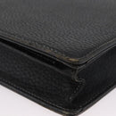 Burberrys Business Bag Leather Black Silver Auth bs33515-16