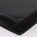 Burberrys Business Bag Leather Black Silver Auth bs33515-17