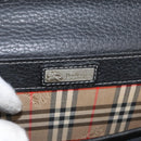 Burberrys Business Bag Leather Black Silver Auth bs33515-18