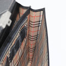 Burberrys Business Bag Leather Black Silver Auth bs33515-19