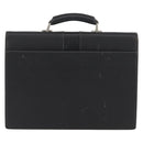 Burberrys Business Bag Leather Black Silver Auth bs33515-2