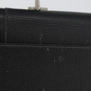 Burberrys Business Bag Leather Black Silver Auth bs33515-3