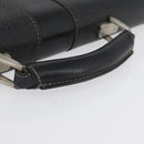 Burberrys Business Bag Leather Black Silver Auth bs33515-8