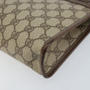 GUCCI GG Supreme Clutch Bag PVC Beige Gold 014 115 6063 4023 Auth bs33517-7