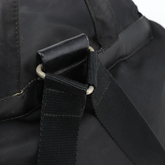 PRADA Backpack Nylon Silver Black Auth bs33518