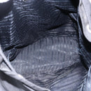 PRADA Backpack Nylon Silver Black Auth bs33518-11