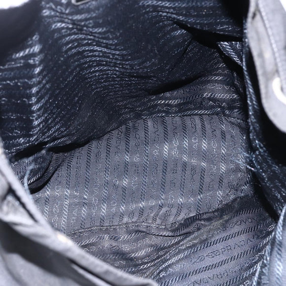 PRADA Backpack Nylon Silver Black Auth bs33518
