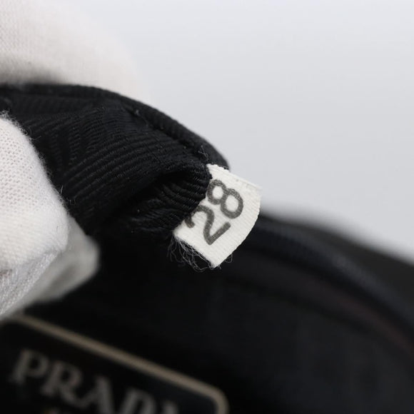 PRADA Backpack Nylon Silver Black Auth bs33518