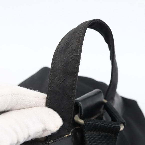 PRADA Backpack Nylon Silver Black Auth bs33518