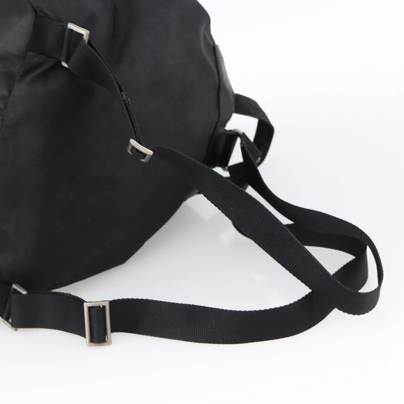 PRADA Backpack Nylon Silver Black Auth bs33518