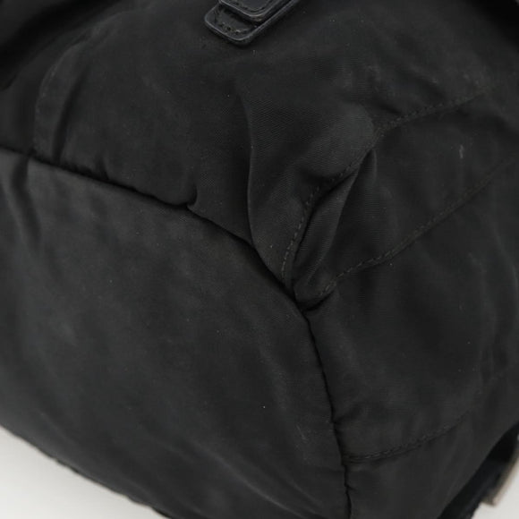 PRADA Backpack Nylon Silver Black Auth bs33519
