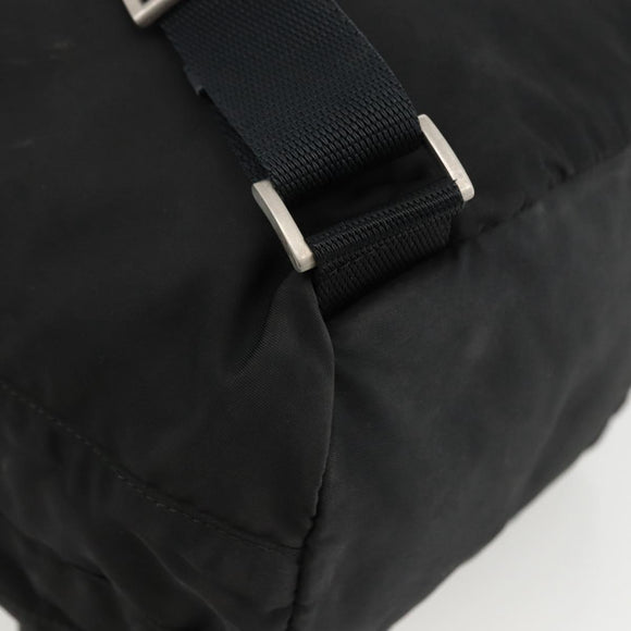 PRADA Backpack Nylon Silver Black Auth bs33519