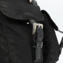 PRADA Backpack Nylon Silver Black Auth bs33519-9