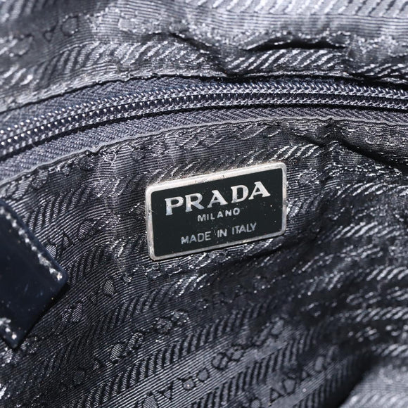 PRADA Backpack Nylon Silver Black Auth bs33519