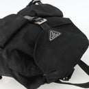 PRADA Backpack Nylon Silver Black Auth bs33519-6
