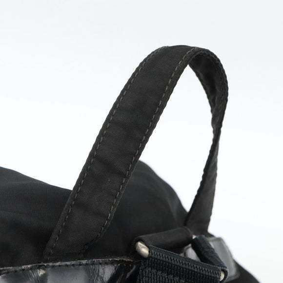 PRADA Backpack Nylon Silver Black Auth bs33519