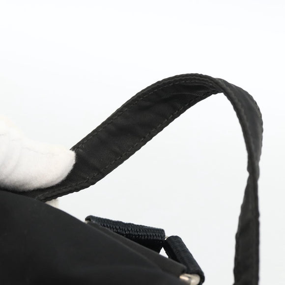 PRADA Backpack Nylon Silver Black Auth bs33519