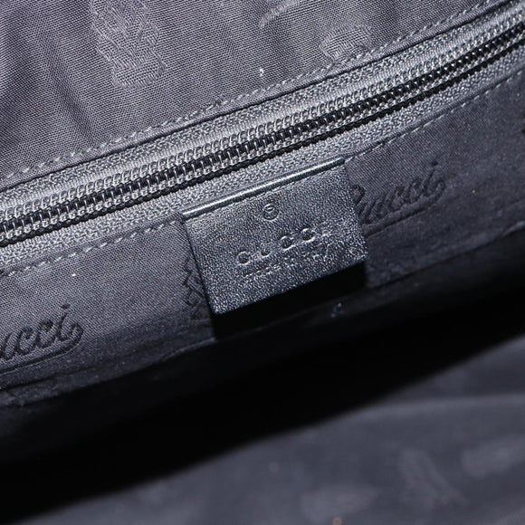 GUCCI GG Implementation Shoulder Bag PVC Black Silver 211107 Auth bs33520