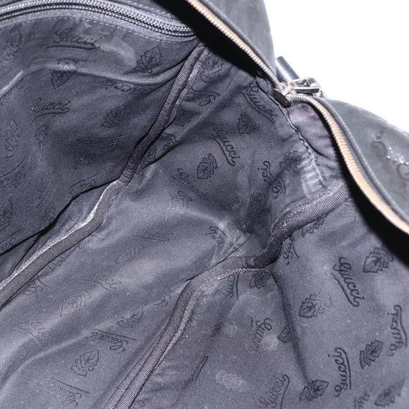 GUCCI GG Implementation Shoulder Bag PVC Black Silver 211107 Auth bs33520