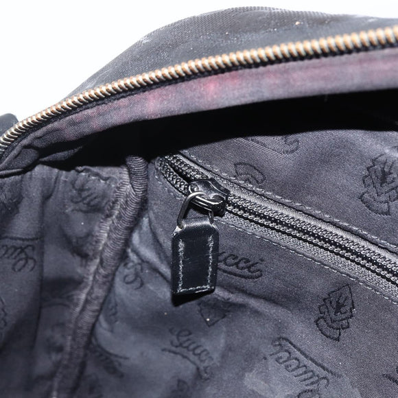 GUCCI GG Implementation Shoulder Bag PVC Black Silver 211107 Auth bs33520