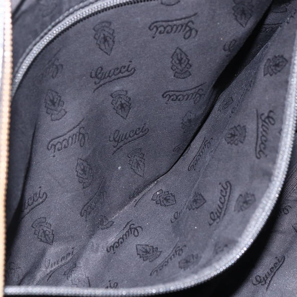 GUCCI GG Implementation Shoulder Bag PVC Black Silver 211107 Auth bs33520
