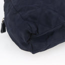 PRADA Chain Shoulder Bag Nylon Navy Gold Auth bs33521-14