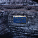 PRADA Chain Shoulder Bag Nylon Navy Gold Auth bs33521-18