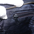PRADA Chain Shoulder Bag Nylon Navy Gold Auth bs33521-21