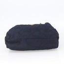PRADA Chain Shoulder Bag Nylon Navy Gold Auth bs33521-5