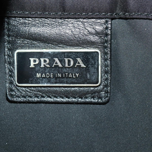 PRADA Kleiderschutzhülle Nylon Schwarz Silber Auth bs33522