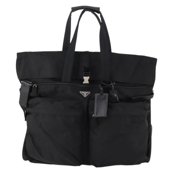PRADA Kleiderschutzhülle Nylon Schwarz Silber Auth bs33522