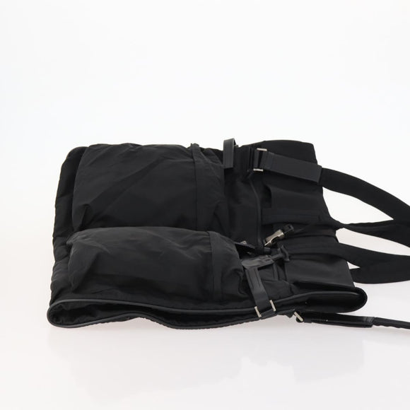 PRADA Kleiderschutzhülle Nylon Schwarz Silber Auth bs33522