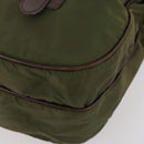 PRADA Shoulder Bag Nylon Silver Khaki Auth bs33524-10