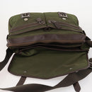 PRADA Shoulder Bag Nylon Silver Khaki Auth bs33524-16