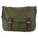 PRADA Shoulder Bag Nylon Silver Khaki Auth bs33524-2