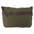 PRADA Shoulder Bag Nylon Silver Khaki Auth bs33524-3