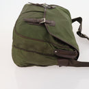 PRADA Shoulder Bag Nylon Silver Khaki Auth bs33524-4