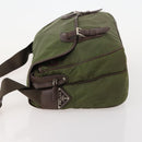 PRADA Shoulder Bag Nylon Silver Khaki Auth bs33524-5