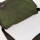 PRADA Shoulder Bag Nylon Silver Khaki Auth bs33524-6