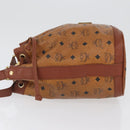 MCM Vicetos Logogram Shoulder Bag PVC Leather Brown Gold Auth bs33527-5