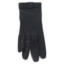HERMES Gloves Leather Black Auth bs33528-2