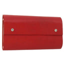 HERMES Day Planner Cover Leather Red Silver Auth bs33529-1
