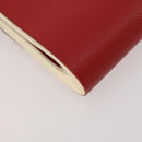 HERMES Day Planner Cover Leather Red Silver Auth bs33529-17