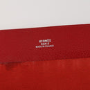 HERMES Day Planner Cover Leather Red Silver Auth bs33529-19